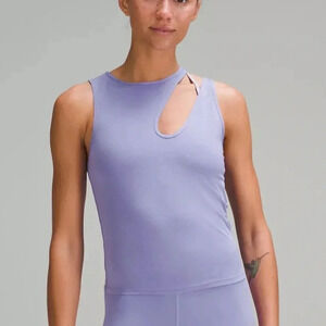Lululemon Shoulder Cut-Out Yoga Tank Top Silky Softness Dark Lavender